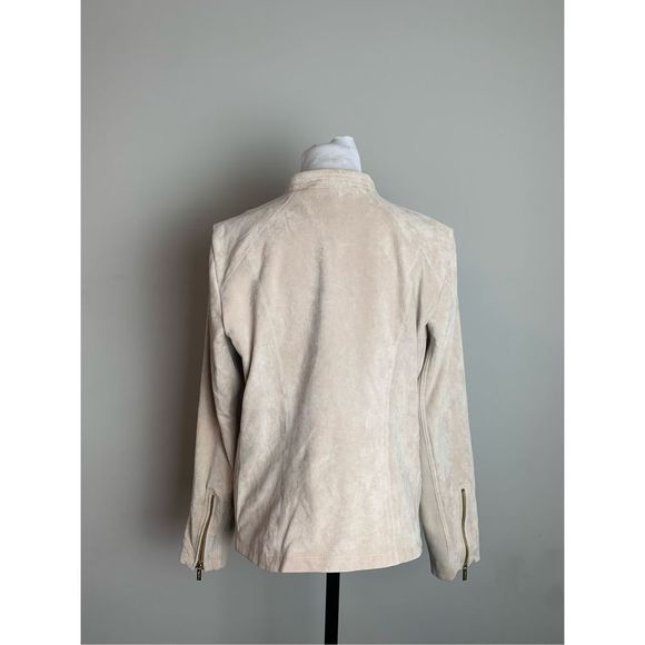 Calvin Klein Faux Suede Moto Jacket - Picture 2 of 5